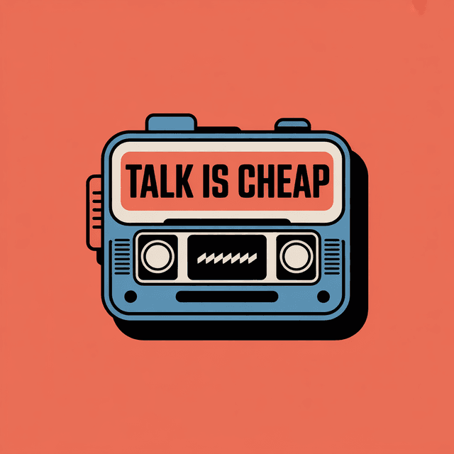 TalkIsCheap — Retro cassette logo